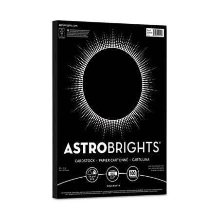 Neenah Paper ASTROBRITE, COLOR CARDSTOCK, 65 LB, 8.5 X 11, ECLIPSE BLACK, 100PK 2202401